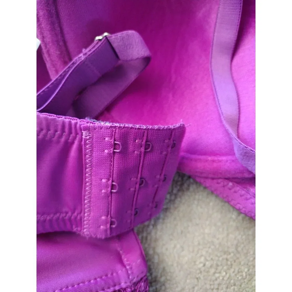 Isaac‎ Mizrahi Purple Lace Lightly Lined Convertible Straps T-shirt Bra 36D NWT